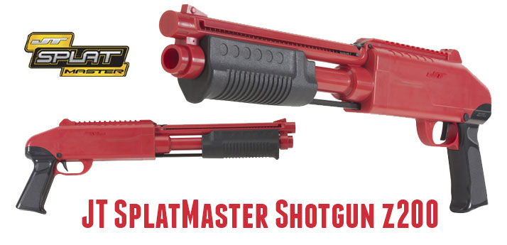 Markery JT SplatMaster Shotgun z200, Jest to marker stworzony dla najmłodszych. Każdy, niezależnie od wieku może sprawdzić swoją celność. Sprawdź i Ty!